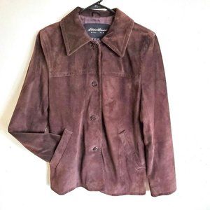 Eddie Bauer Women's M Brown Suede Barn Jacket Coat